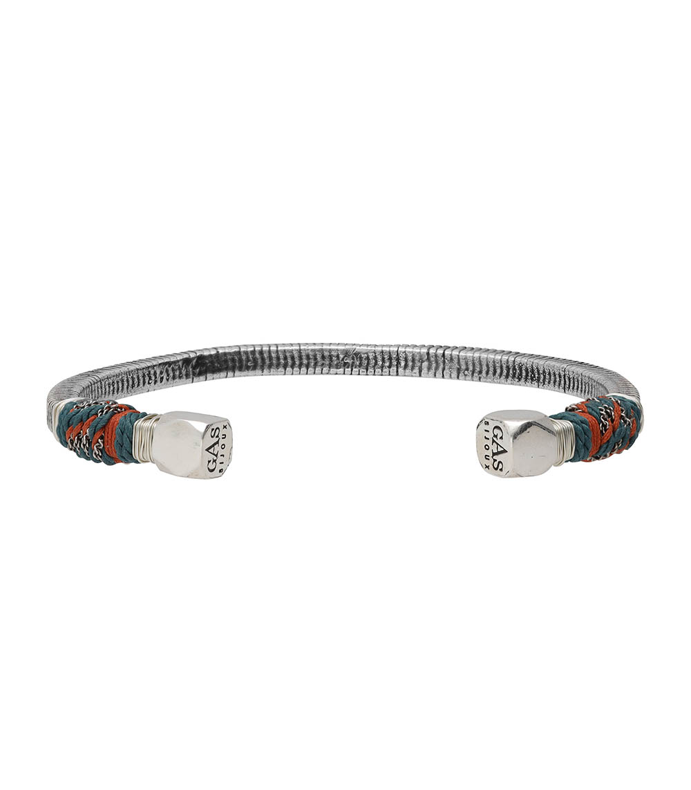 Men's Sari Metal Silver Bracelet Gas Bijoux