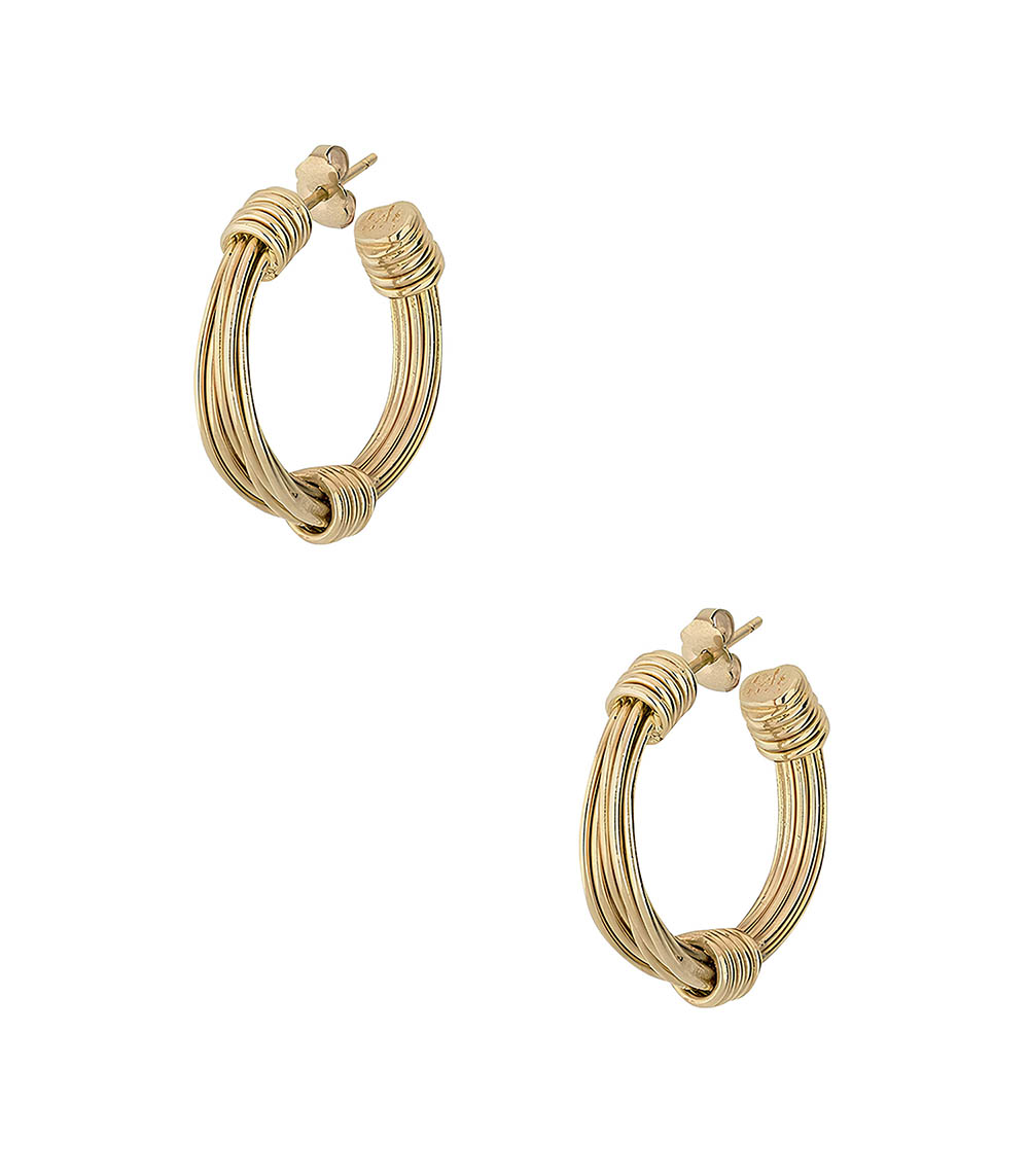 Ariane Gold Mini Creole Earrings Gas Bijoux