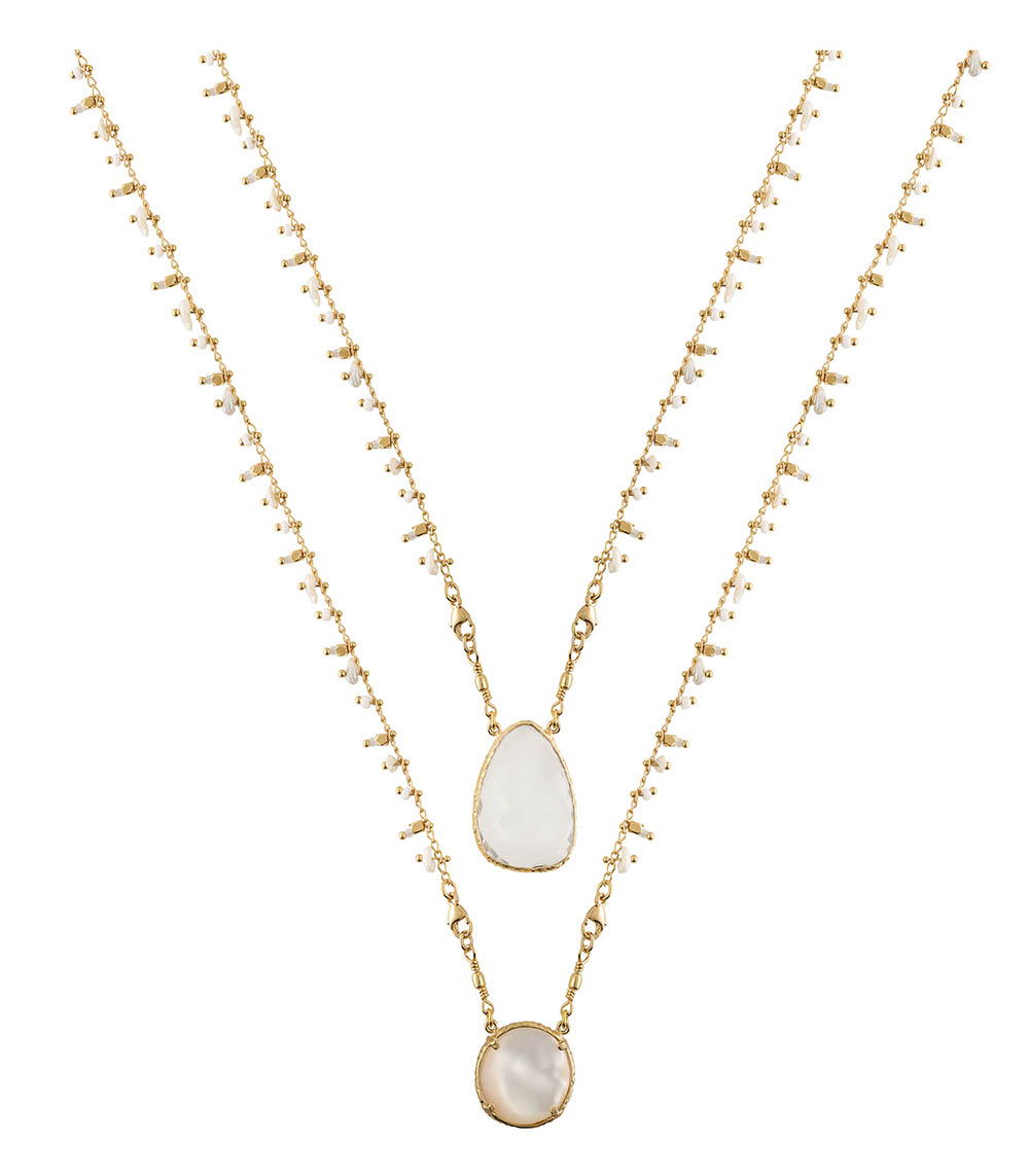 Gold-set Scapular Necklace Gas Bijoux