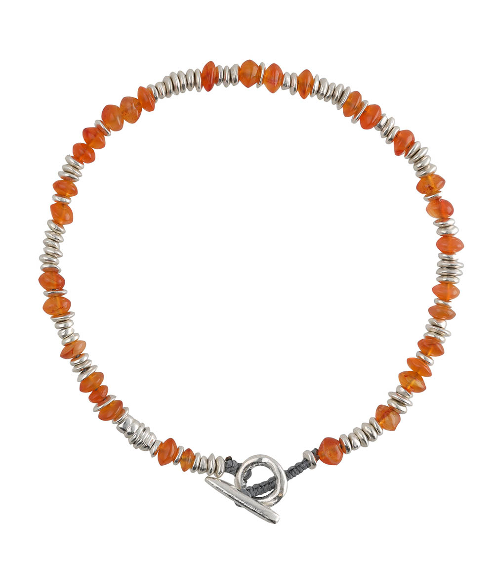 Pilla Bracelet in Carnelian Silver M.Cohen by Maor