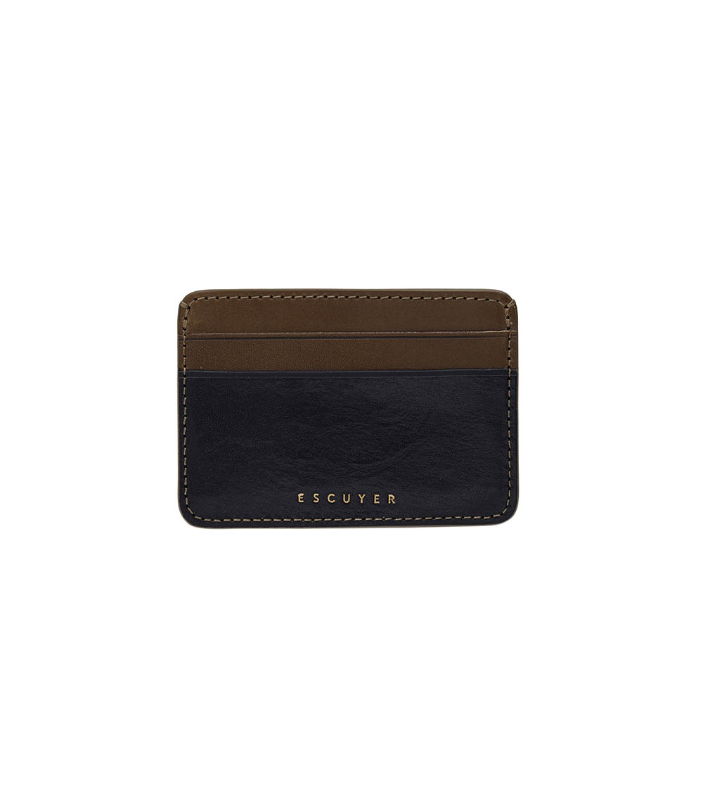 Dark Khaki Blue Escuyer Card Case