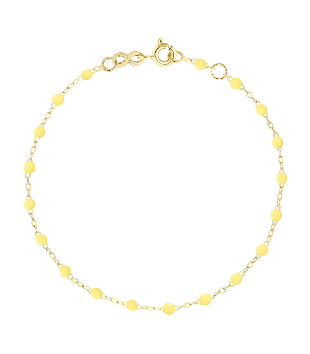 Bracelet Or Jaune et Perles de résine Gigi Clozeau