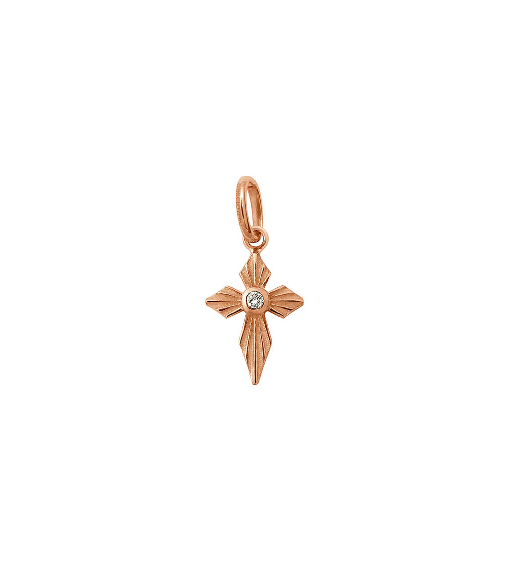 Rose Gold Cross Light Pendant Gigi Clozeau