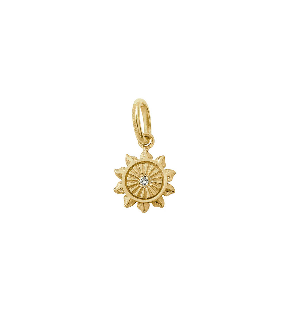 Lucky Sun Yellow Gold Diamond Pendant Gigi Clozeau