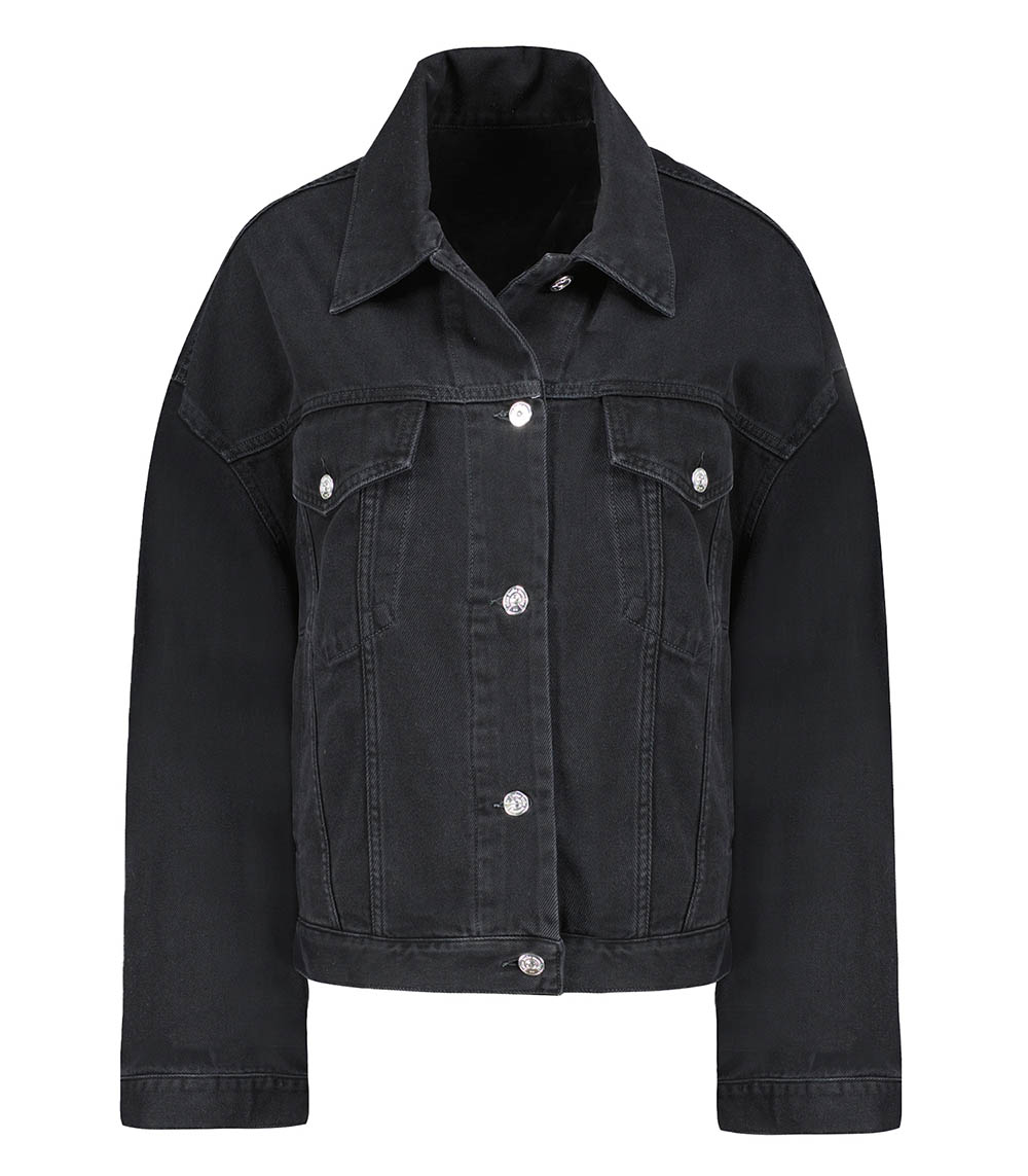 Emma Black Denim Jacket Nine in the Morning