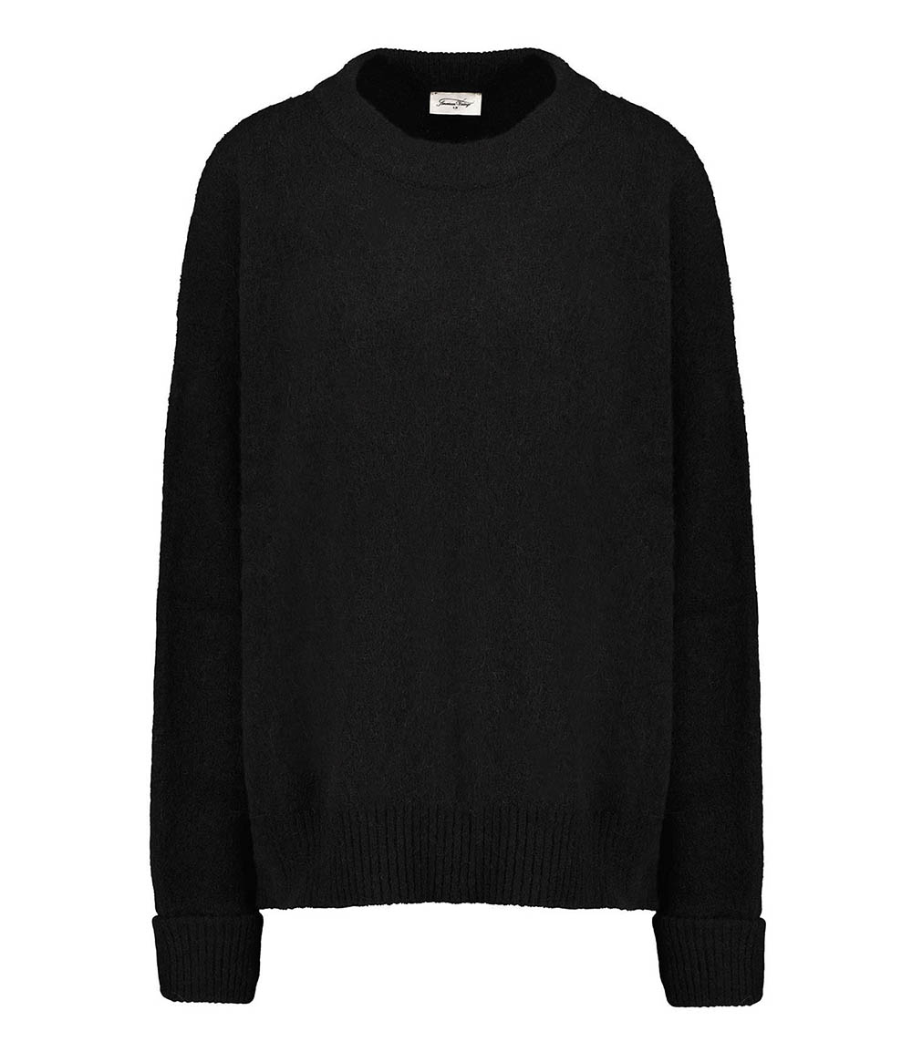 Vitow Boatneck Sweater Black American Vintage