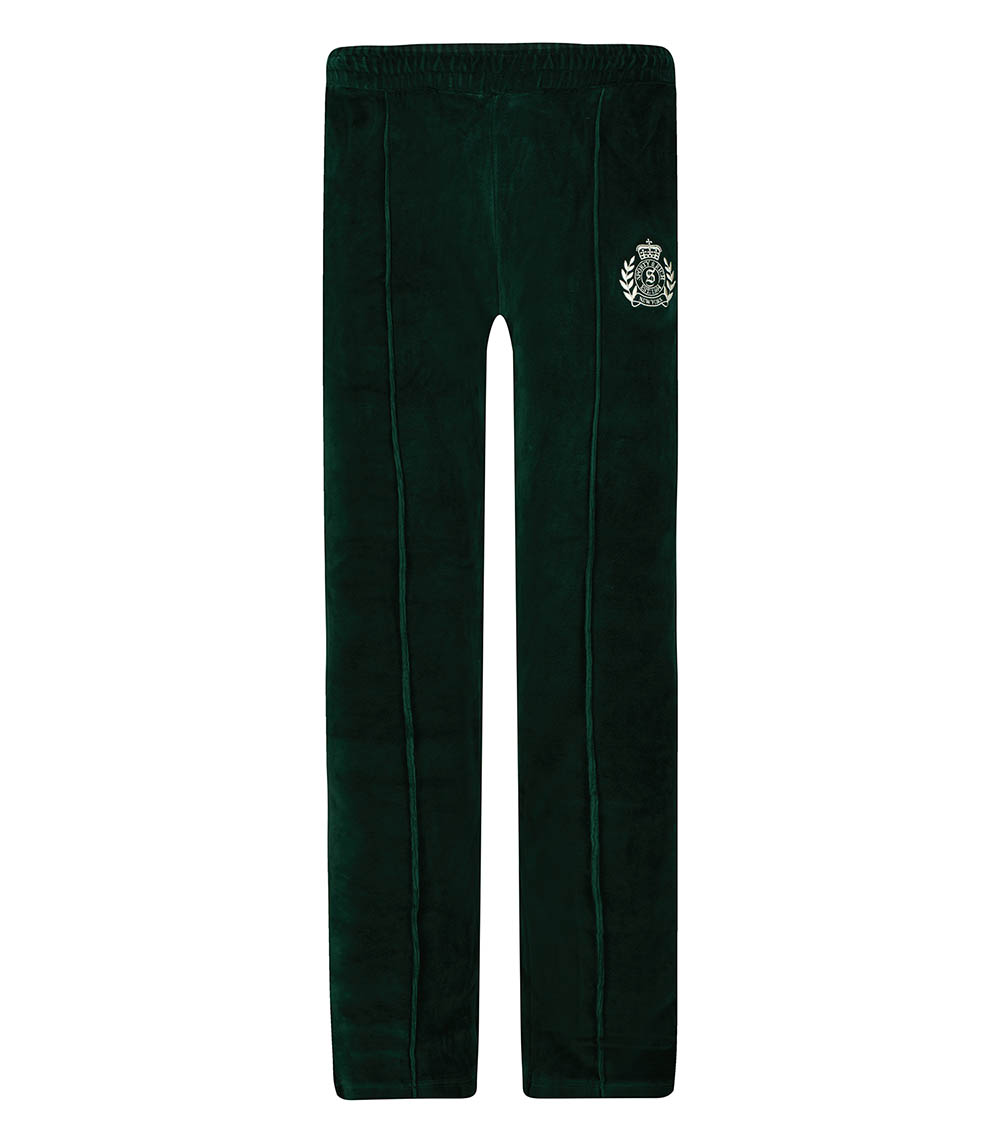 NY Crest Velour Forest/Cream Sporty & Rich sweatpants