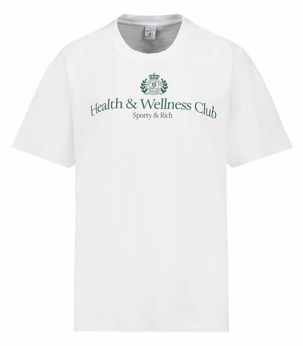 H&W Crest White/Alpine Sporty & Rich T-shirt