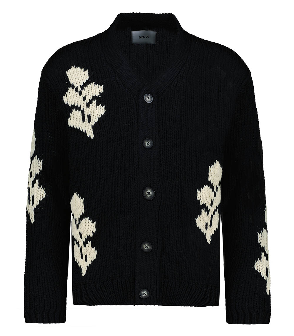 Cardigan homme Mika 6620 Black NN07
