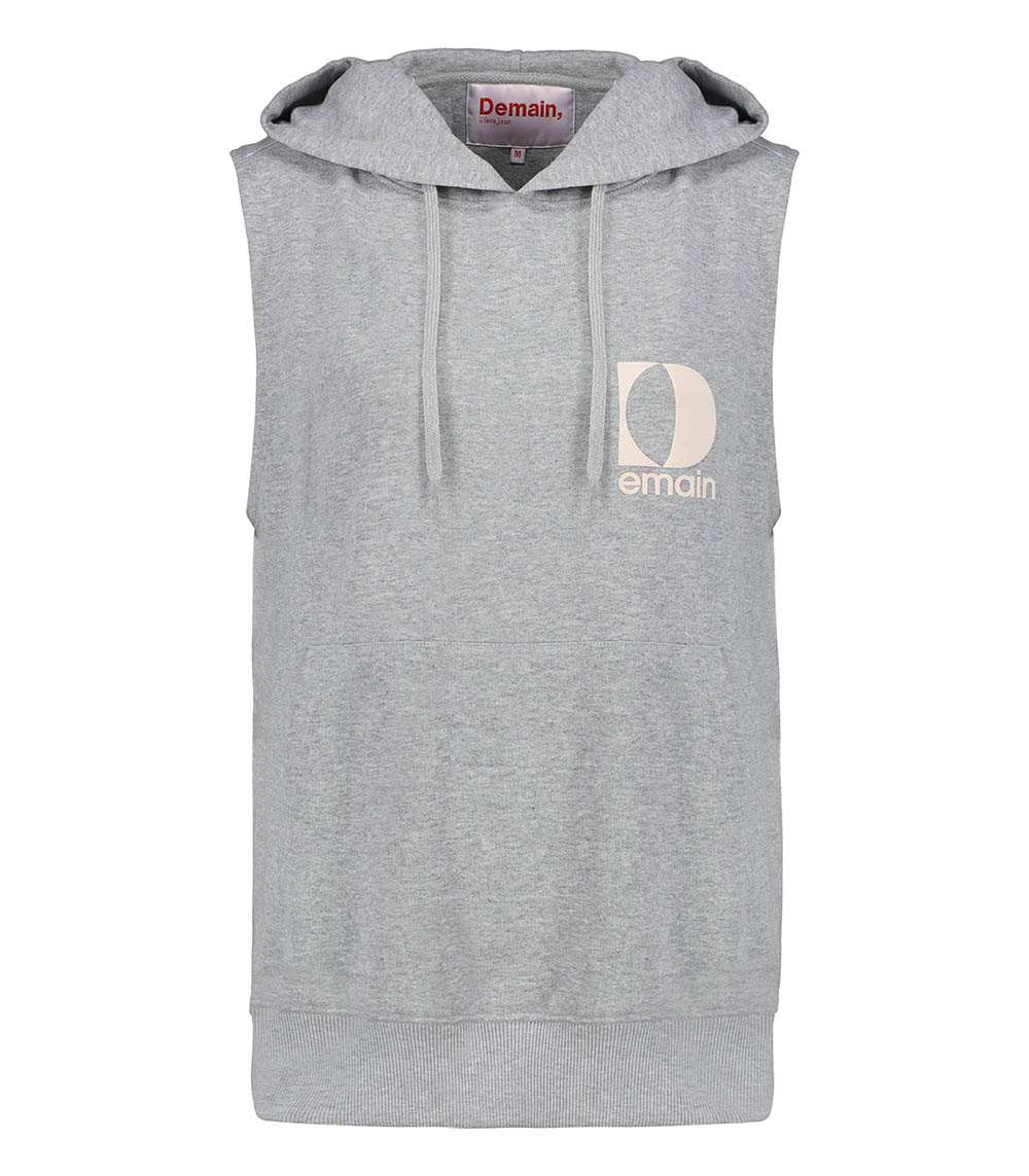 Orid Heart Grey Sleeveless Hoodie Tomorrow it will be daylight