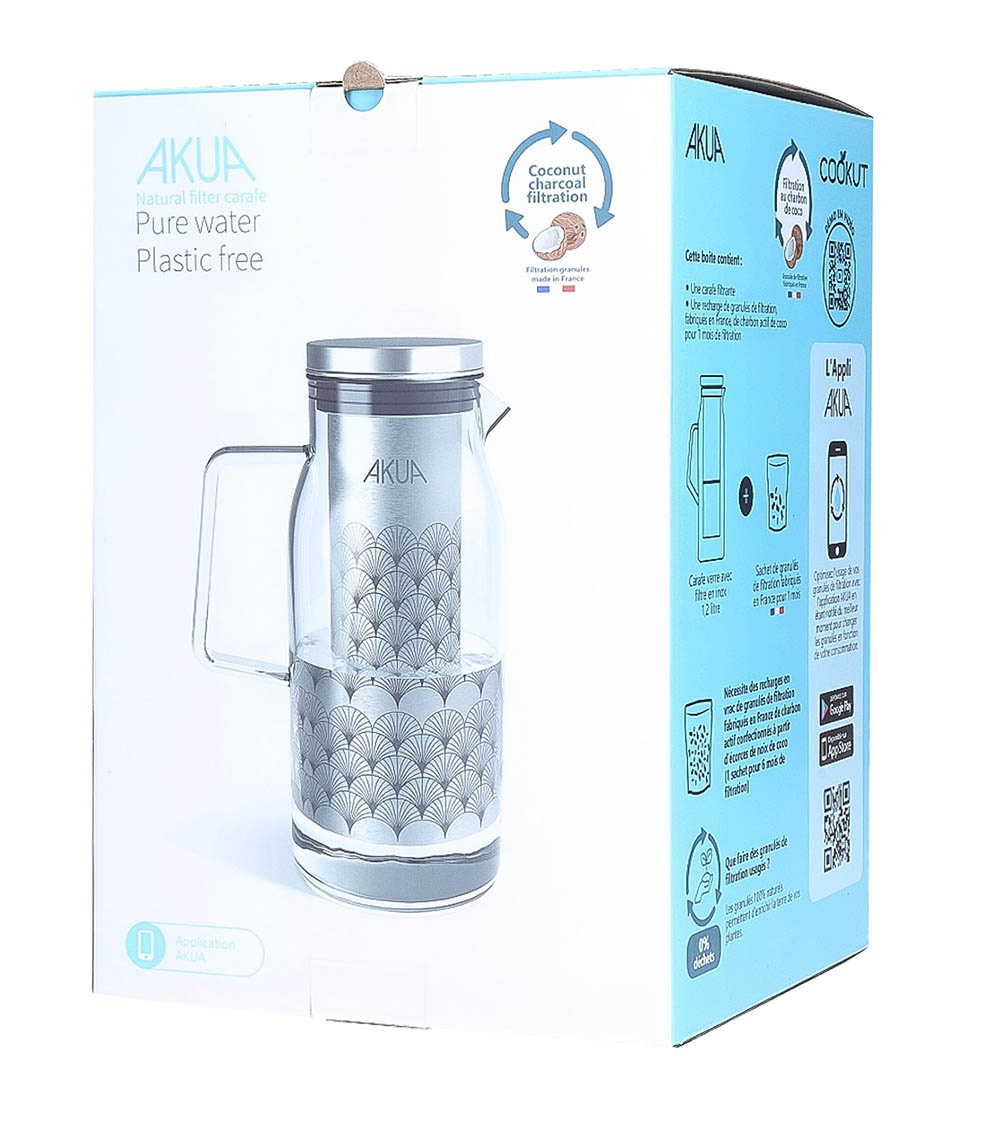 Carafe en Verre et Inox Filtrante Cookut