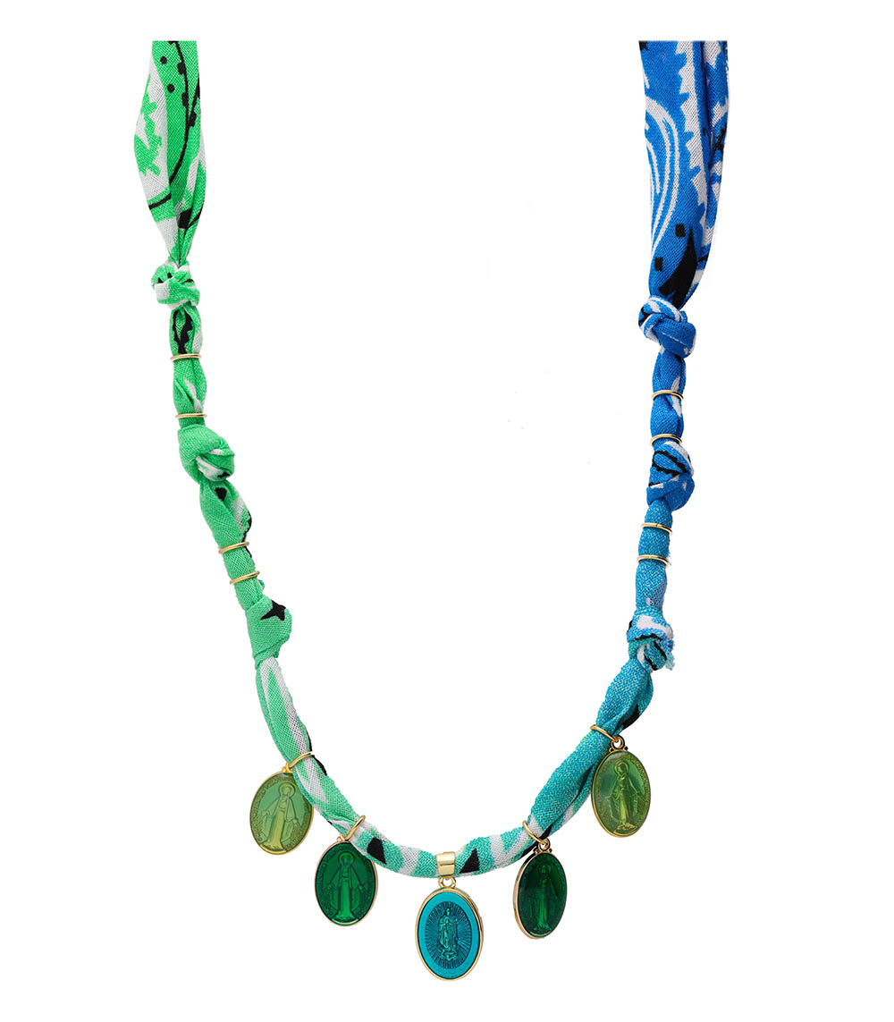 Lien Bleu/Vert Badhnati x Jane de Boy  Badhnati Jewelry