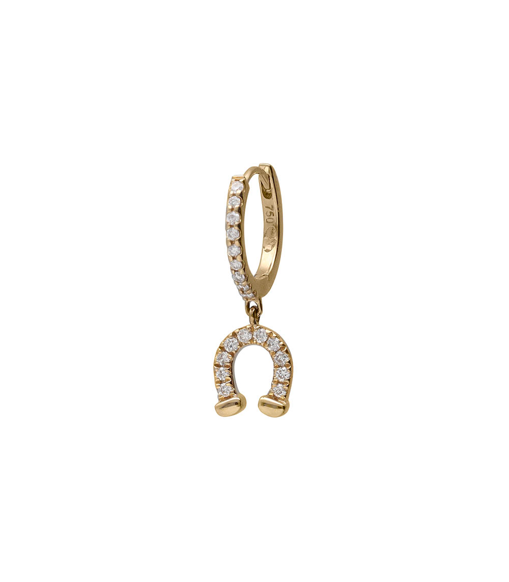 Creole Yellow Gold Diamond and Horseshoe Earring And... Paris