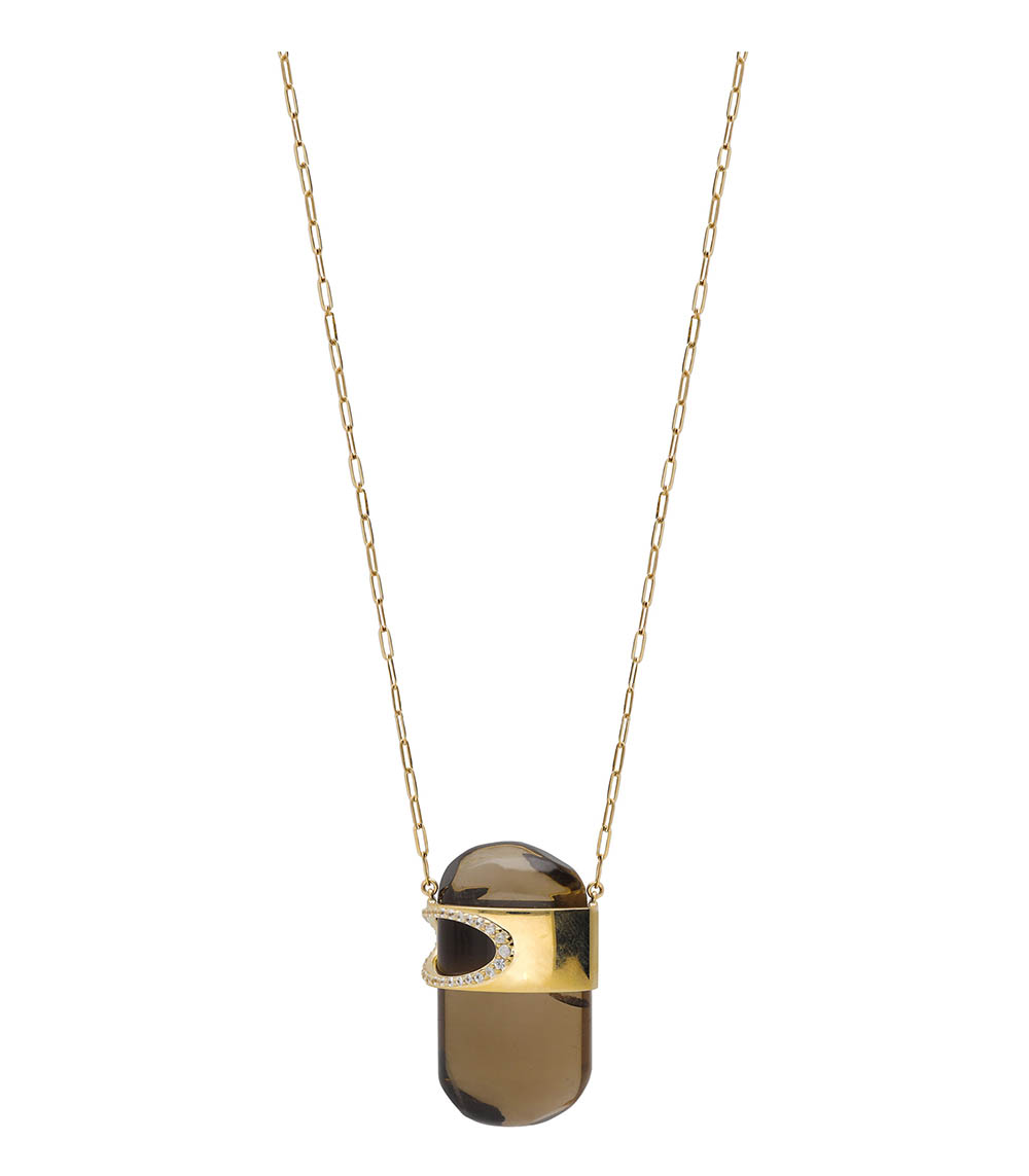 Necklace Gigi N°2 Smoky Quartz Pascale Monvoisin