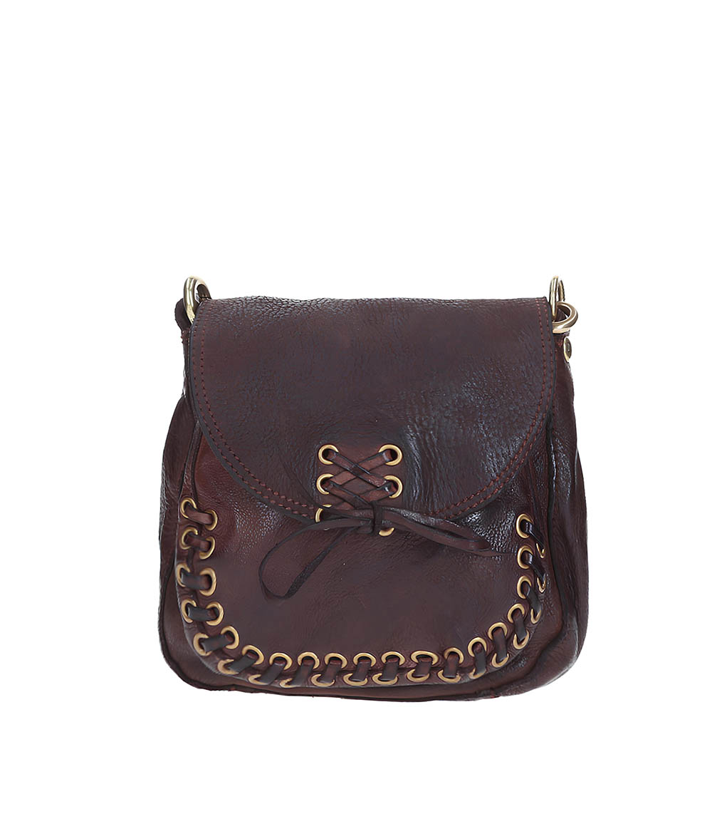 Sac Piccola en Cuir Marron Foncé Campomaggi