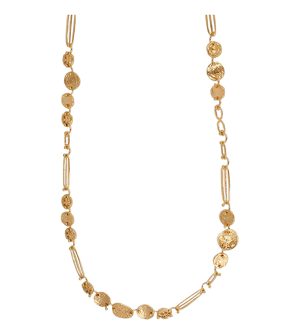 Gold Eclipse long necklace Gas Bijoux