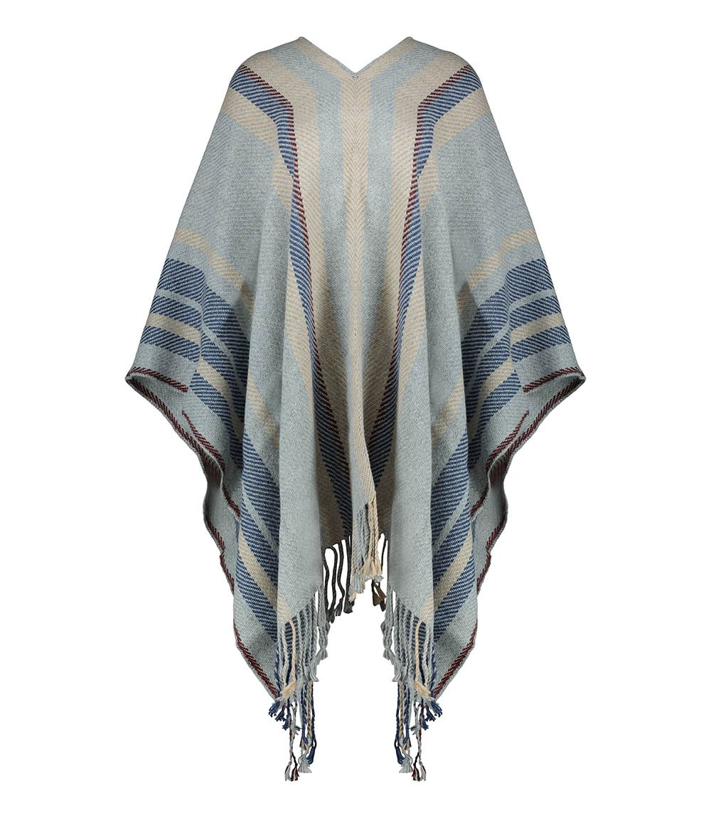 LMP Poncho Grey Blue HAND.SO.ON