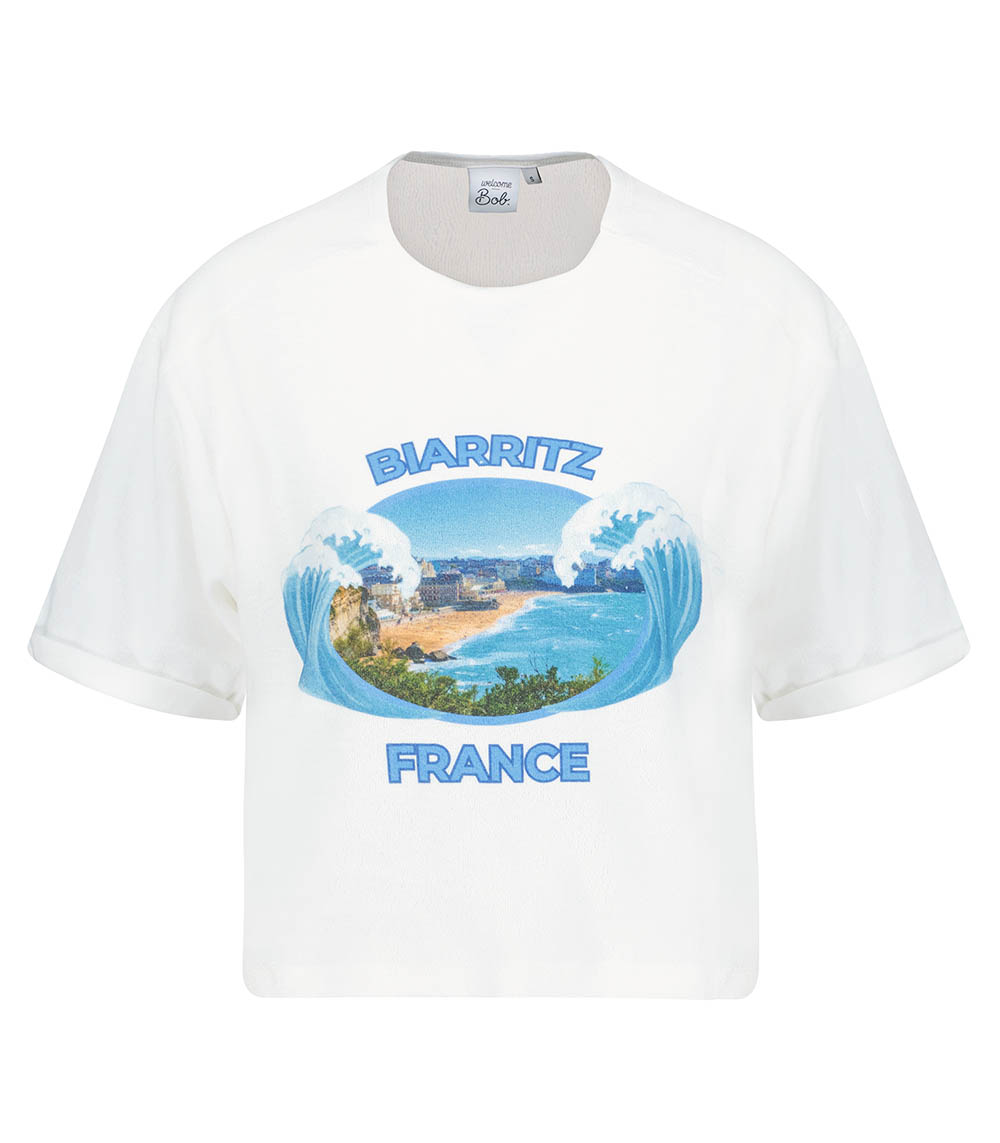 Tee-shirt Carnac Biarritz Print Welcome Bob