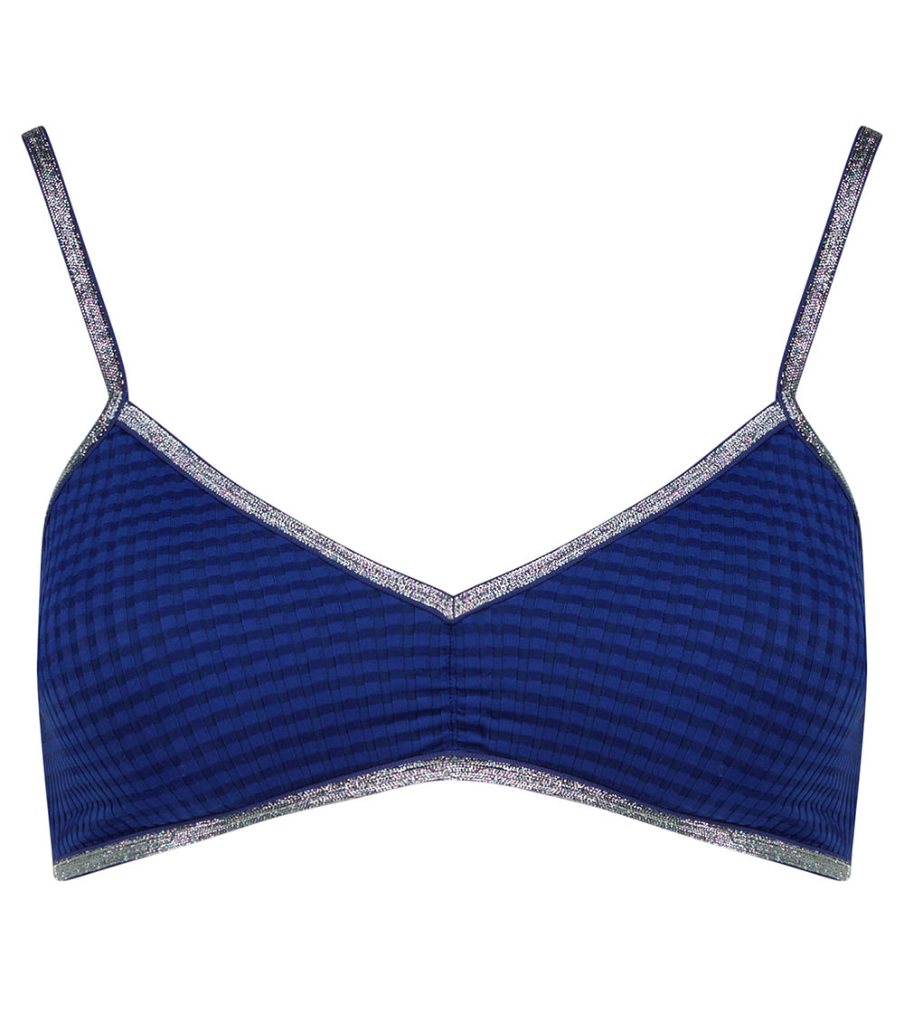 Brassière Georgia Navy Vichy Mousses amovibles  La Nouvelle