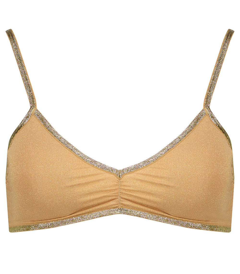 Brassière Georgia Golden Lurex Mousses Amovibles  La Nouvelle