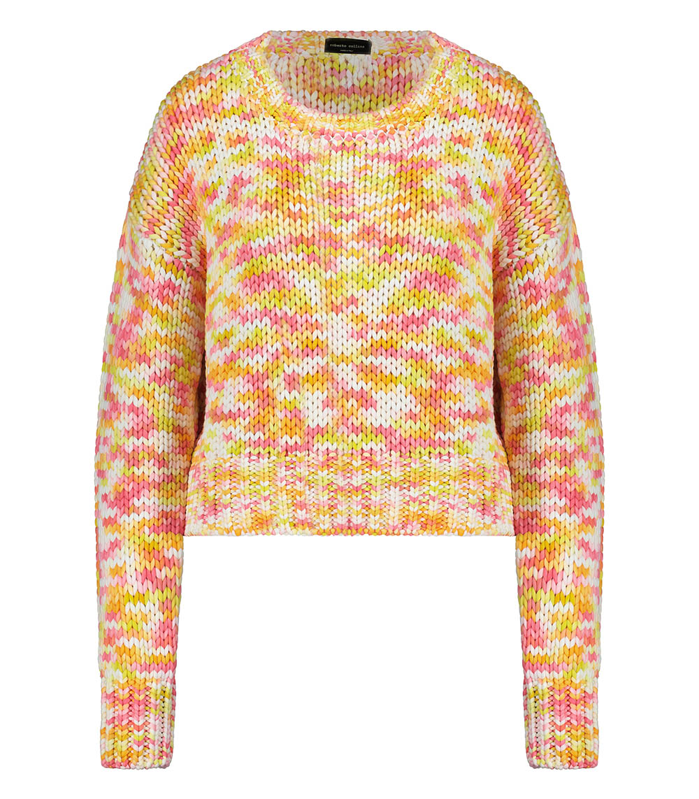 Pull en Coton Col Rond Arancio Roberto Collina