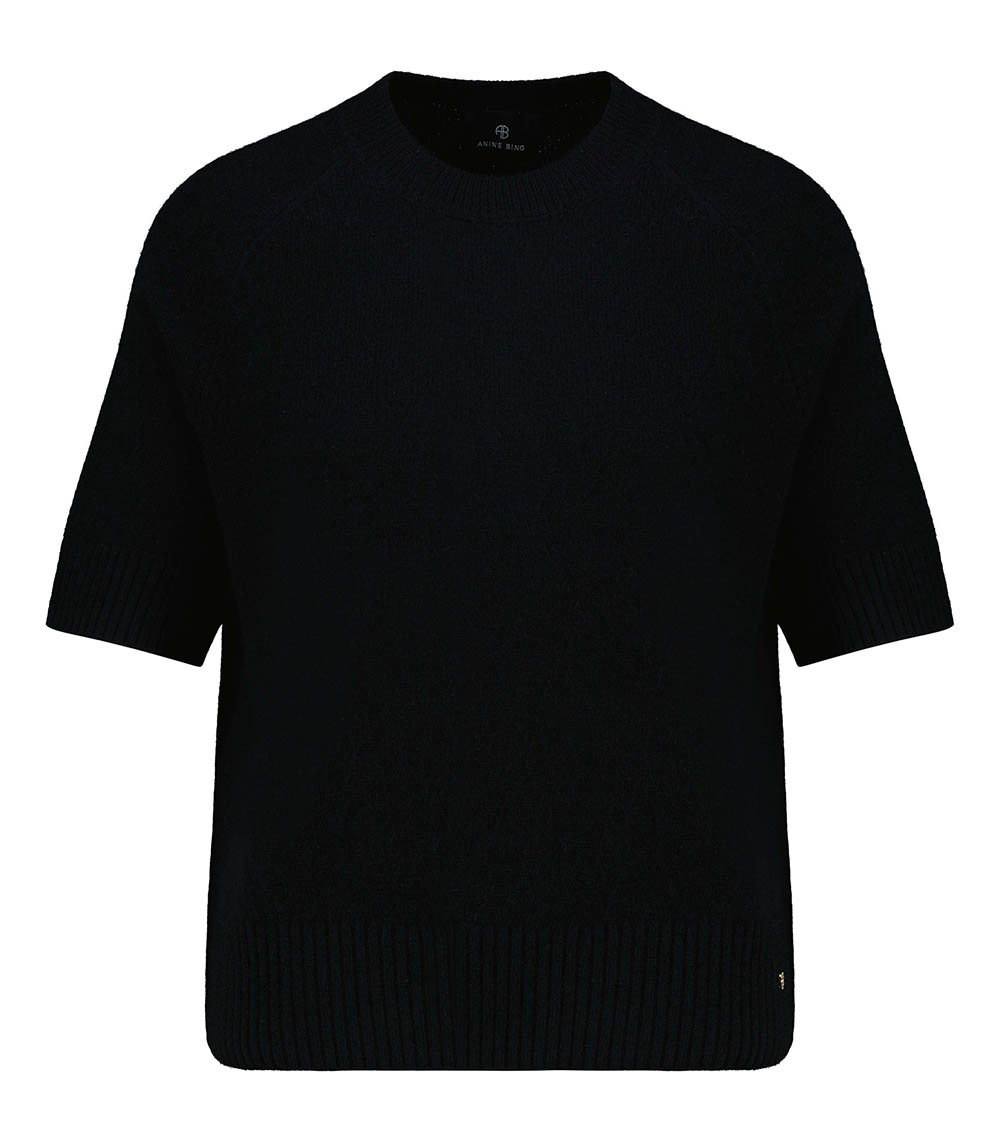 Pull en Cachemire Manches Courtes Jackson Black  Anine Bing