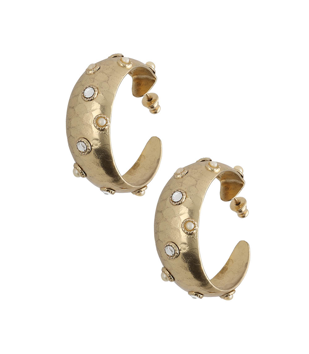 Leontia PM gold earrings Gas Bijoux