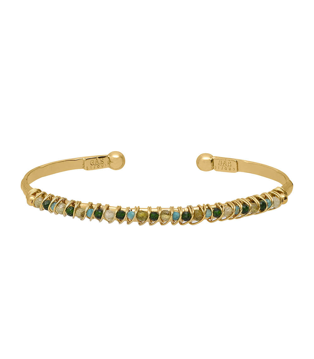 Bracelet Lyre rush large model gold Green Gas Bijoux