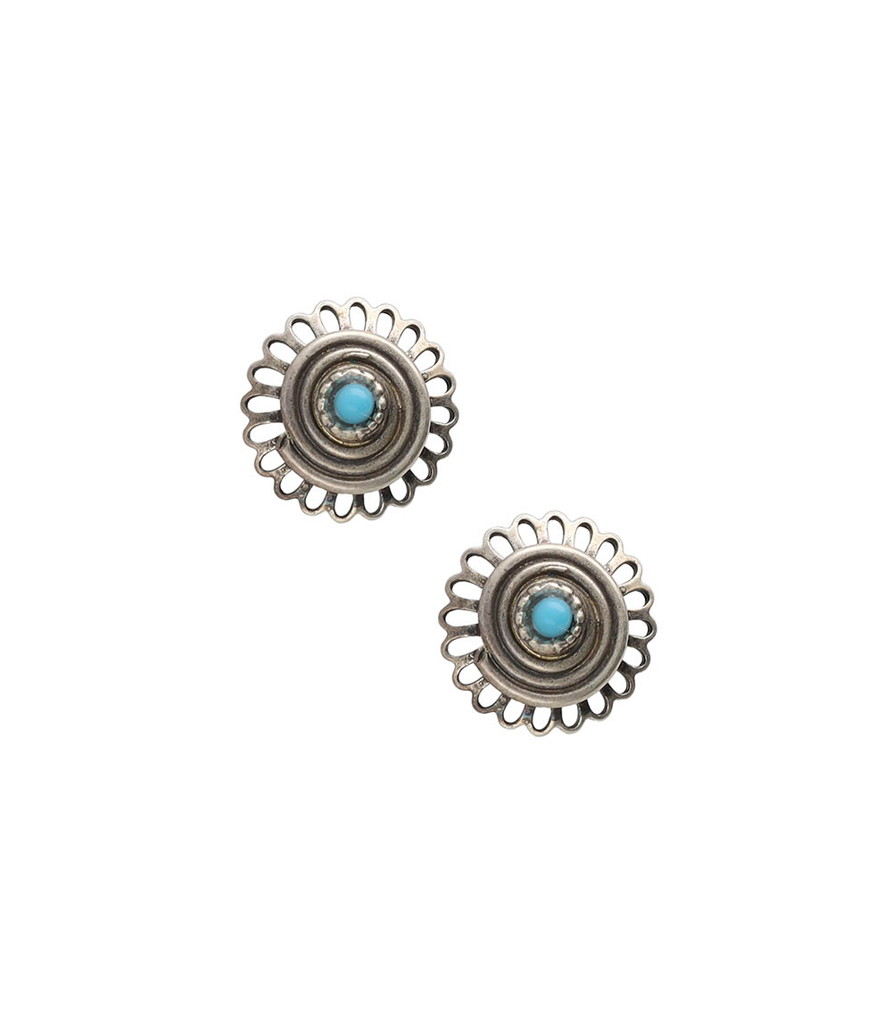 PM Cabo silver sunflower earrings Gas Bijoux