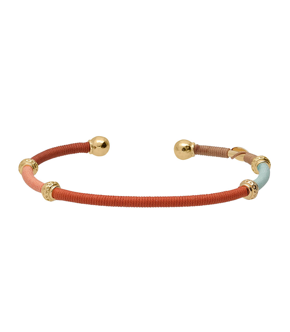 Zanzifull gold bracelet Multicolor Orange Gas Bijoux