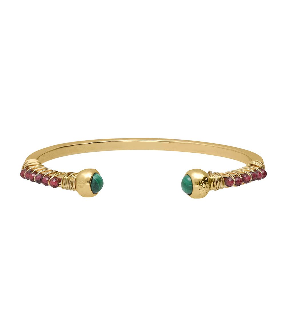 Malachite gold Sari Bis bracelet Gas Bijoux