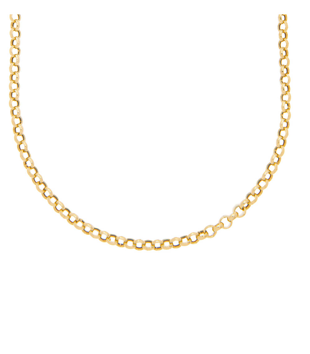 Jaseron 40 cm yellow gold chain Feidt Paris