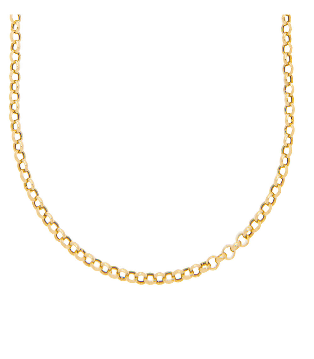 Jaseron yellow gold chain 50 cm Feidt Paris