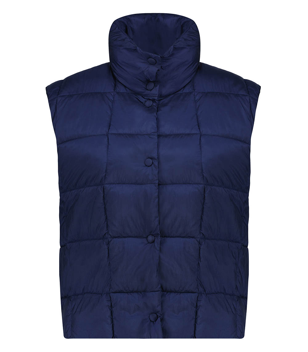 Sleeveless down jacket Anita Navy Blue Paltò