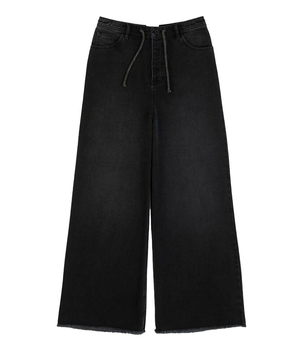 Le Pantalon Oversize Noir Délavé HAPPY HAUS