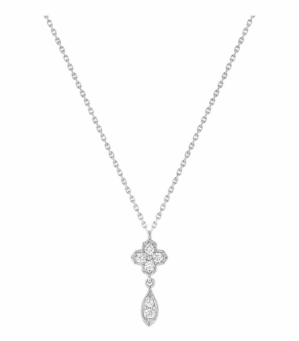 Collier Fleurs du Mal Or Blanc et Diamants Stone Paris