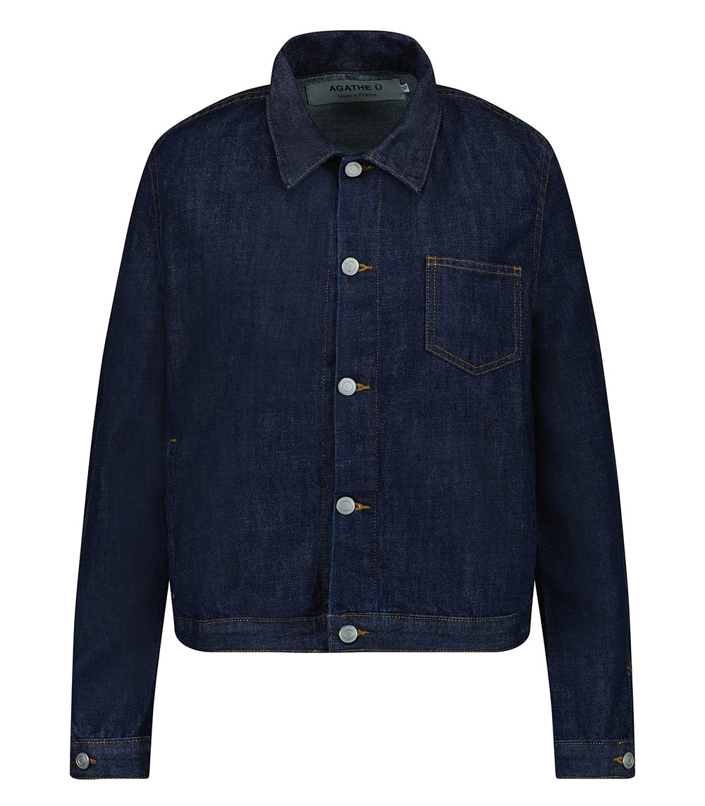 Veste Bombing Denim Indigo Agathe de la Fontaine