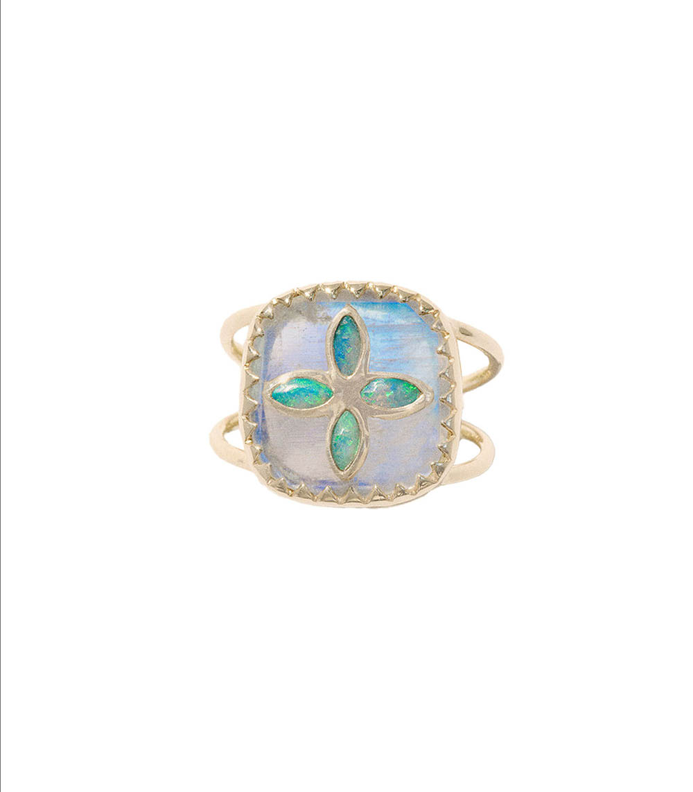 Bague Bowie n°2 Moonstone Pascale Monvoisin