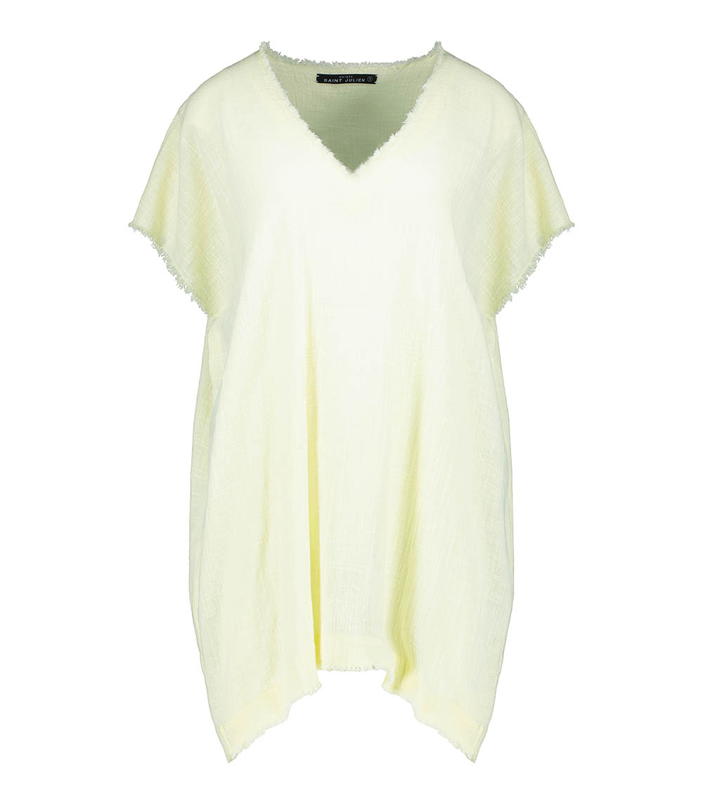 Robe Courte Bonifacio Pastel Yellow Maison Saint Julien