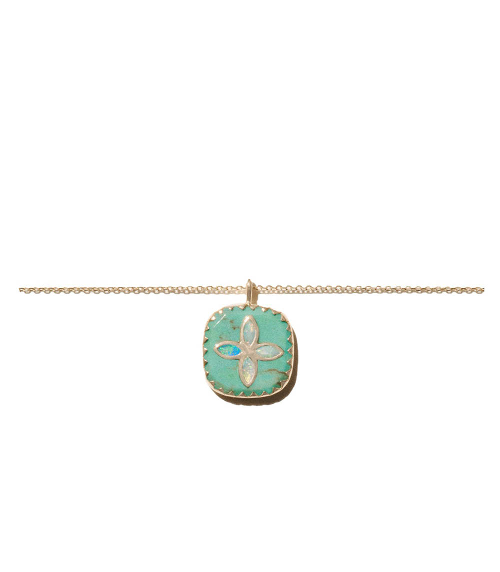 Collier Bowie Turquoise et Opale Pascale Monvoisin