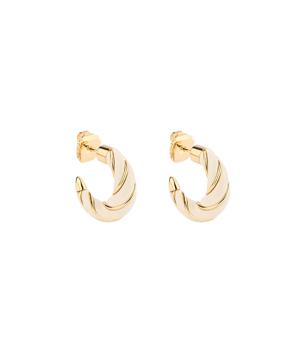 Boucles d'oreilles Diana PM Ivoire Aurélie Bidermann