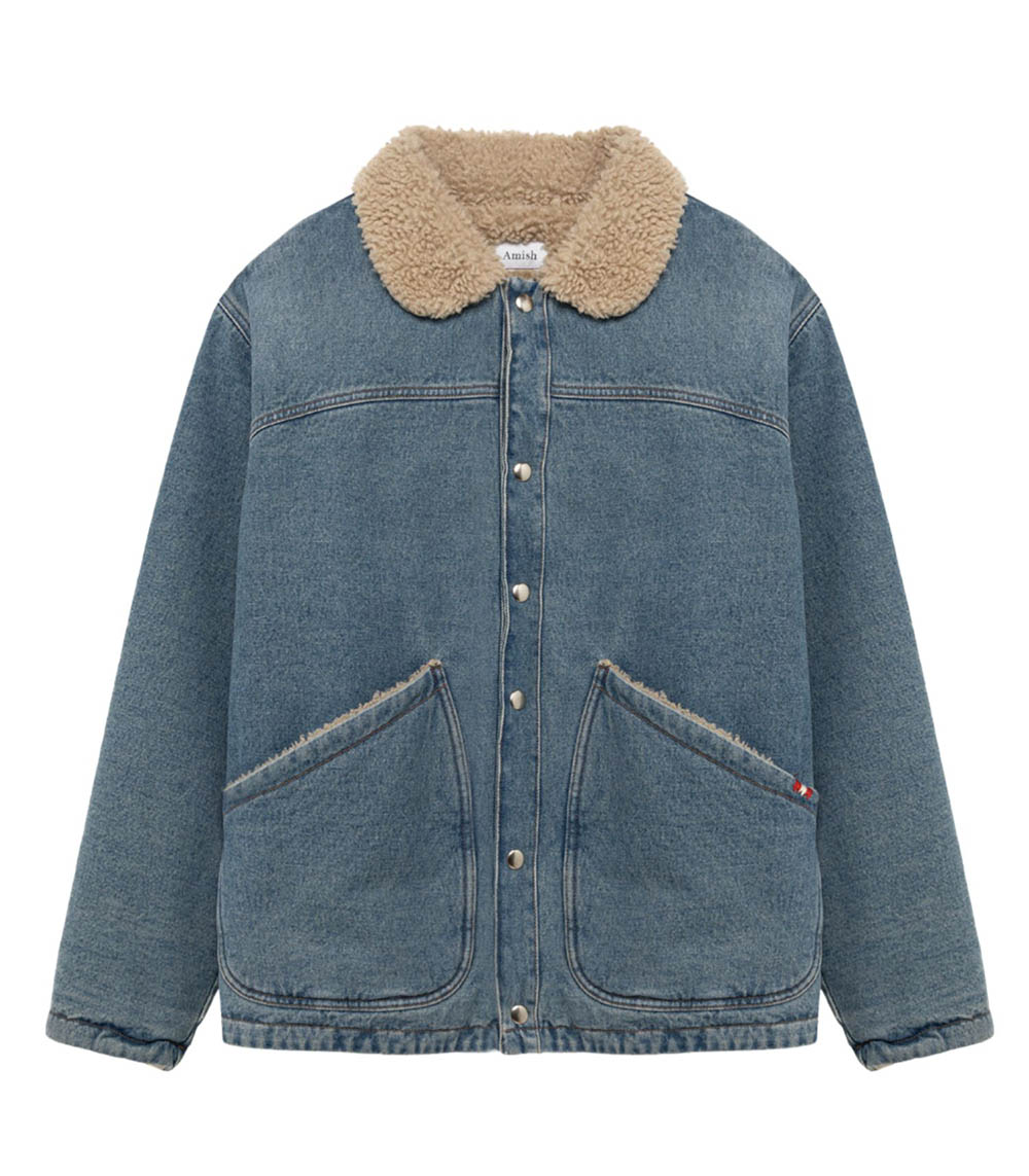 Veste en jean fourrée Amish