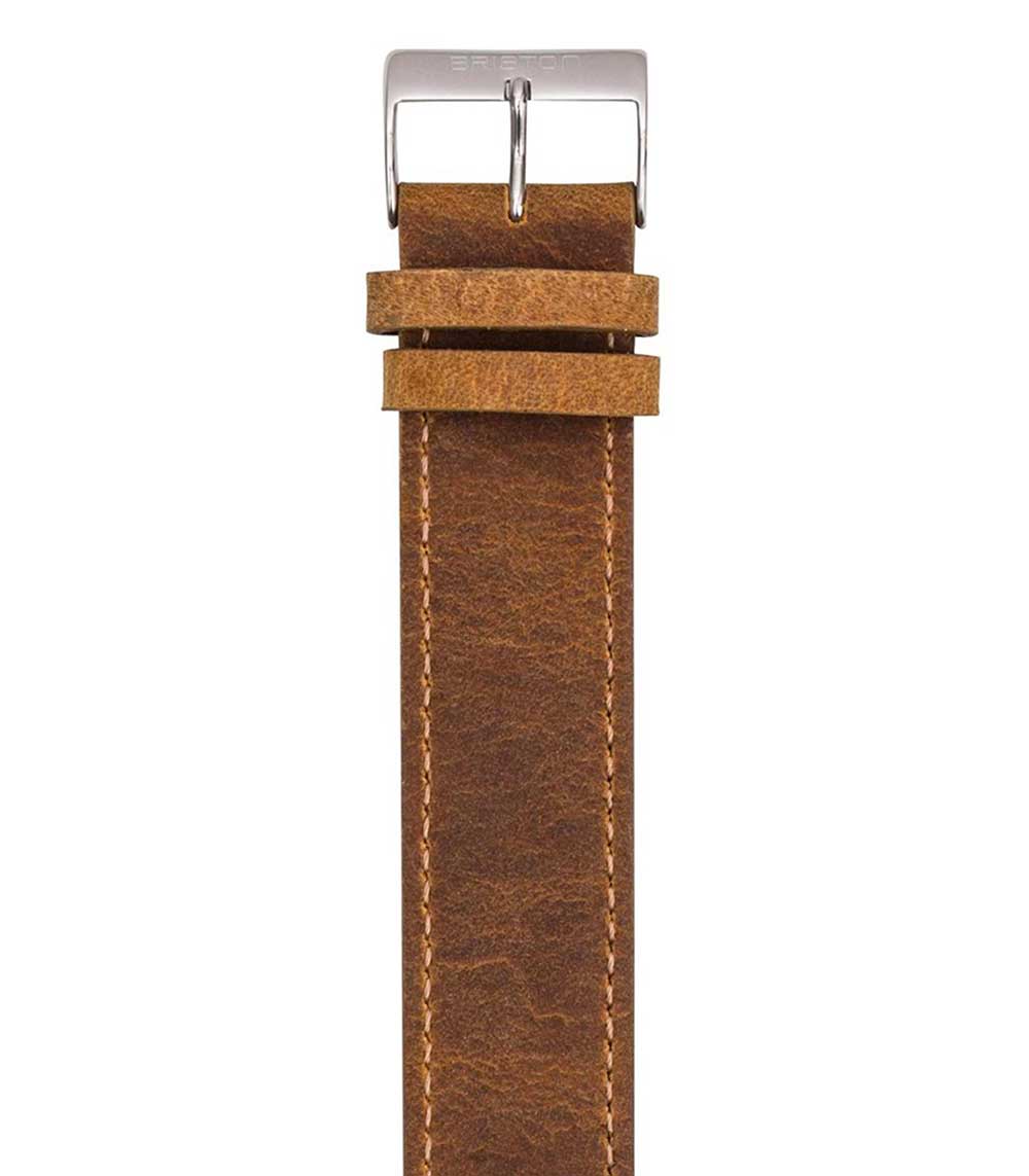 Bracelet de montre Vintage interchangeable en cuir - marron Briston