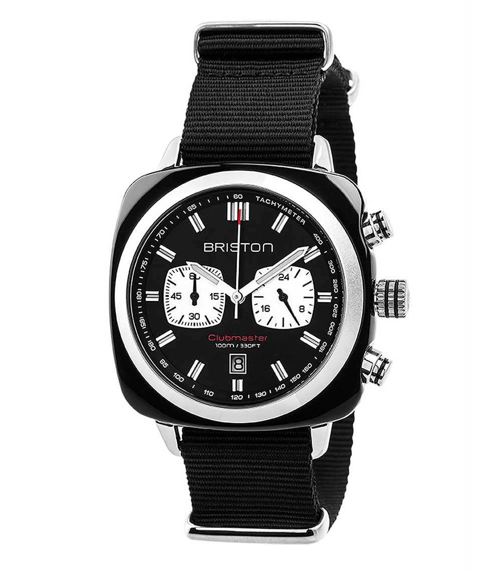 Clubmaster Sport Acétate - Chronographe noir cadran noir Briston