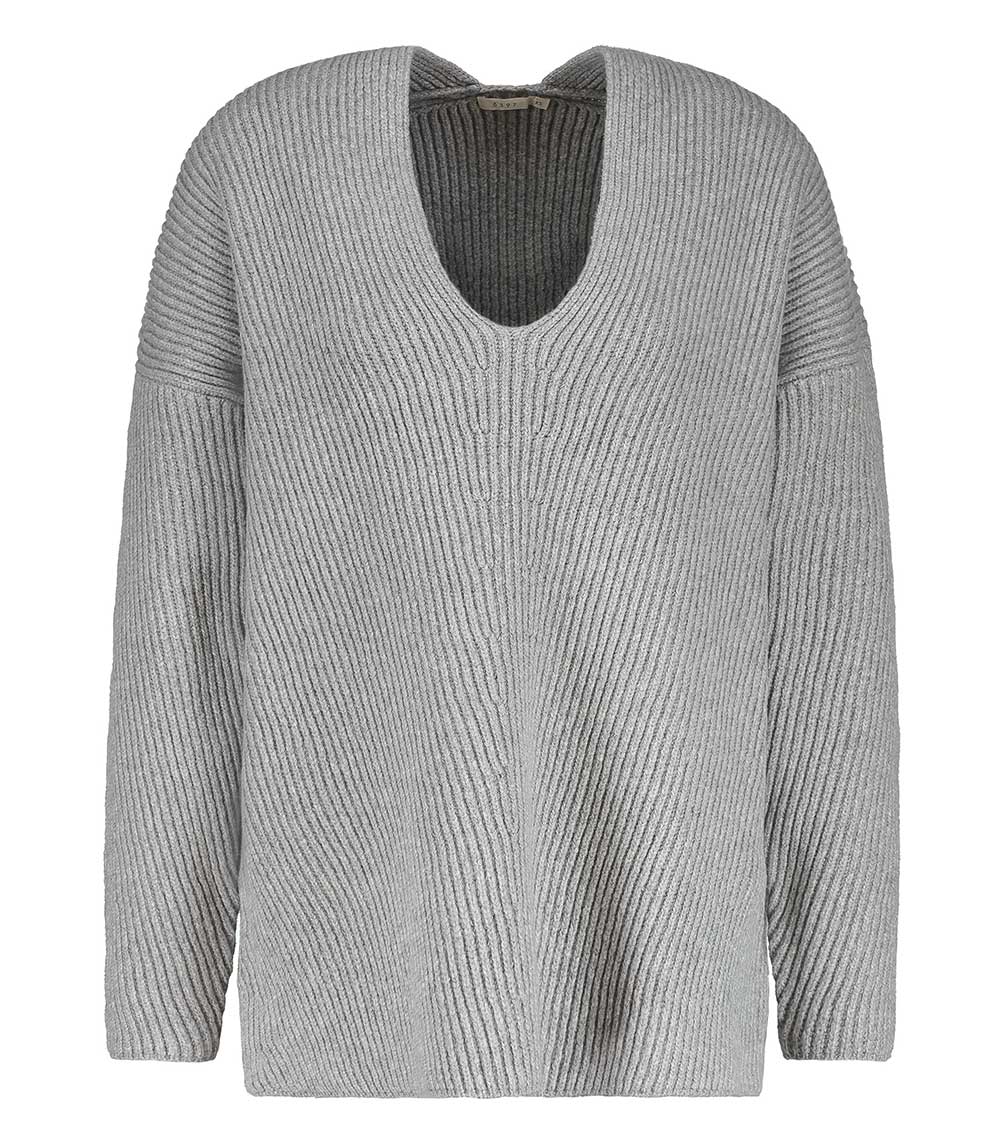Pull col V manches longues maille 6397
