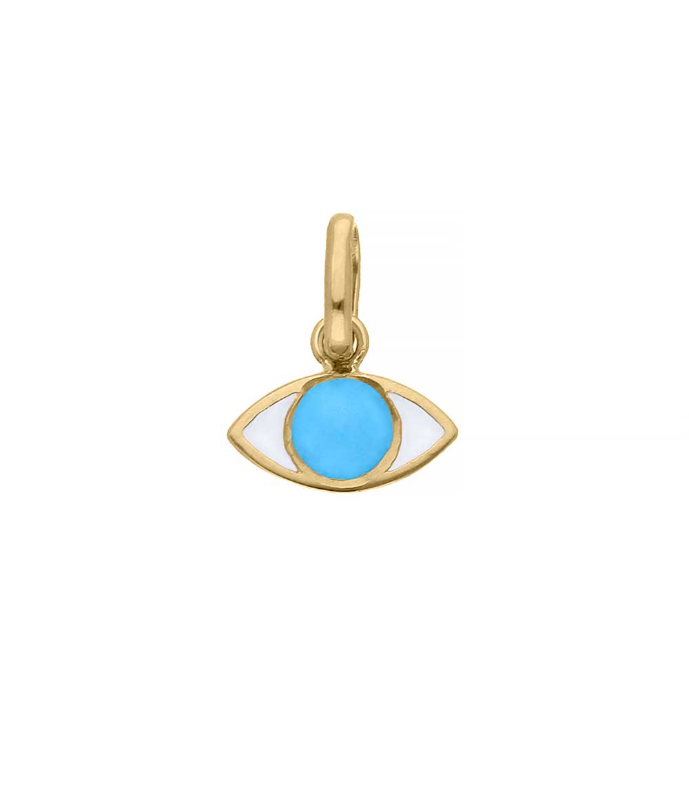 Yellow gold eye pendant Gigi Clozeau