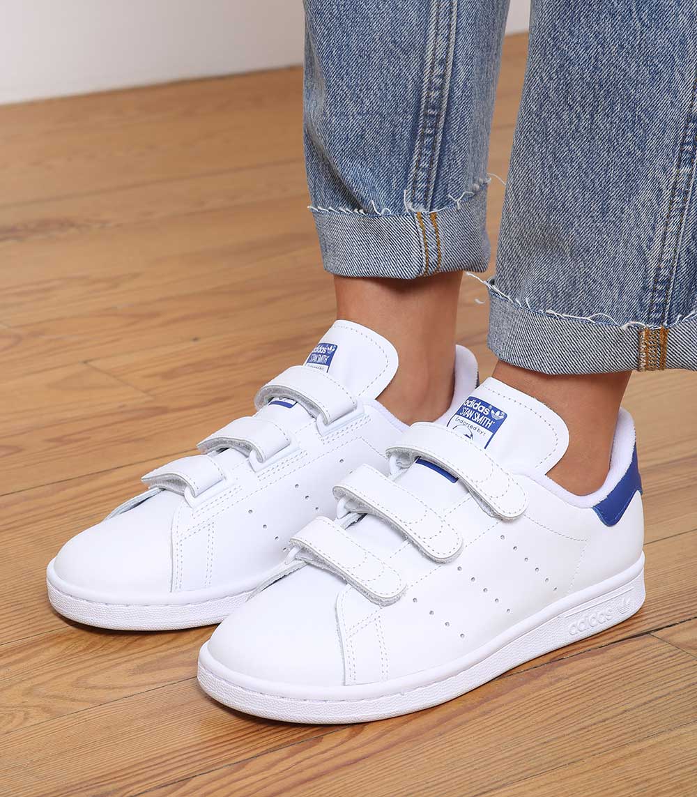 adidas original stan smith croco bleu