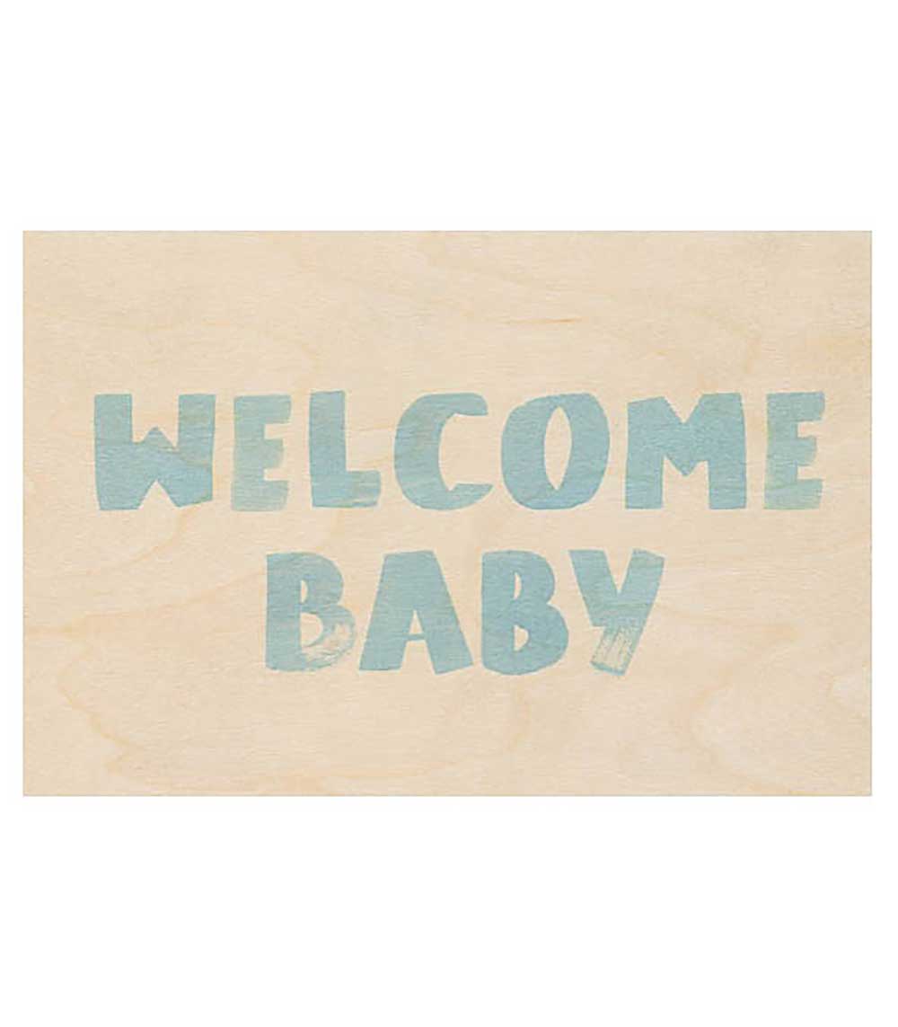 Carte Welcome Baby Woodhi