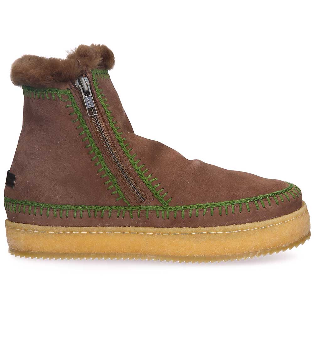 Boots Setsu Crochet Camel Suede laidback london - Jane de Boy