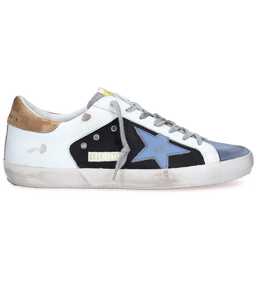Baskets Super-Star homme Mesh Marine Suédé Camel Baskets Super-Star homme Mesh Marine Suédé Camel